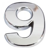 Cemax 5 cm Krom Yapışkanlı 9 Rakamı