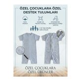 CemBebe Özel Çocuklar İçin Arkadan Fermuarlı Tulum Otizmli Çocuk Giyim Tulumu Soyunmayı Önleyici Güvenli T