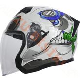 Çenesiz Vizörlü Yazlık Kask [KC528-1] Panda [l] E Belgeli