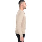 Cengiz İnler Erkek Polo Yaka Basic Triko Kazak BEJ XL