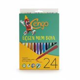 Cengo Üçgen Mum Boya Crayon 24 lü