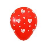 Çepeçevre Kalpler Baskılı Kırmızı 12" Balon 8'li