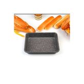 CEPHOME 23x28 cm Granit Görünümlü Emaye Fırın Tepsisi - Küçük Boy Pratik Yapışmaz Tepsi - Gri