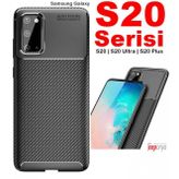 Ceponya Galaxy S20 Plus Elde Kaymayan Kamera Korumalı Silikon Kılıf