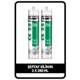 Ceresit Cs 25 Şeffaf Silikon, 280ml X 2 Adet