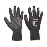 Cerva Turnstone Nitrile Batırılmış Iş Eldiveni - Siyah - 7
