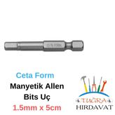 CETA FORM CB/1915 Çelik Bits Alyan Uç 1.5 mm x 50 mm