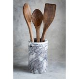 Ceviz Ağacı El Yapımı Tahta Kaşık ve Spatula Seti 30 Cm. - Ahşap - Gold