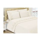 Çeyiz Bahçesi Fransız Dantelli Azelia Çift Kişilik Nevresim Takımı - 200 x 220 cm - Krem