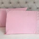 Çeyiz Bahçesi Zambak 2 Adet 50x70 cm Fransız Güpürlü Pudra Yastık Kılıfı