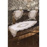 Çeyiz Diyarı Elegance Krem 5 Parça Dantel Runner Peçete Takımı