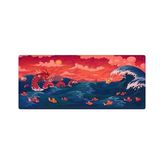 Ceylan Adam Gaming Mouse Pad 80X30 Mouse Pad Xxl Büyük Oyuncu Mouse Pad Speed Mousepad (Kanagawa Beast, 80X30 cm (3 mm Kalınlık)) - Çok Renkli