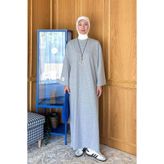 Ceylan Otantik Gri Süprem Basic Elbise