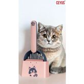 Ceyus Kedi Kumu Temizleme Küreği ve Platformu - Pembe