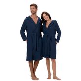 Chakra Armin Unisex Bornoz Marin Mavi