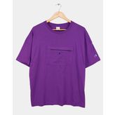 Champion Ön Cep Oversize Erkek T-Shirt Mor