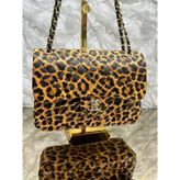 Chanll Model Marka Çanta - 30*20 - Altın - Leopar