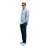 Charles Erkek Basic Gömlek Regular Fit Mavi