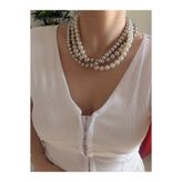 CHARMLUCKY İNCİ-TOPÇUK 3LÜ KOLYE