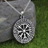 Chavin DS70 Viking Rune Viking Odin Sembol Çelik Kolye