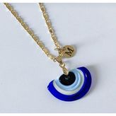 Cherry Design Murano Nazar Gökkuşağı Kolye Harfli