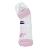 Chicco Açılı Silikon 250 ml Kız PP Biberon