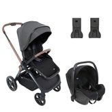 Chicco Duo Mysa Travel Sistem Tek Elle Katlanabilir Çift Yönlü 22 Kg Black Satin Bebek Arabası Puset -