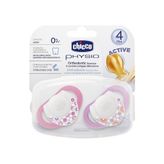 Chicco Emzik Physio Pembe Silikon 4m+ 2'li - 1
