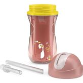Chicco Isı Yalıtımlı Pipetli Su Matarası 14+ Ay 266 ml Kız (5 Adet)