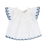 Chicco Kız Bebek Kısa Kollu Gömlek - 2 - 3 Yaş - Beyaz