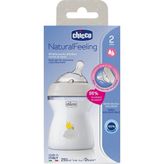 Chicco Natural Feeling Biberon 250 ml 2+ Ay İçin Beyaz Polipropilen Malzemeden Üretilmiştir