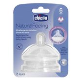Chicco NaturalFeeling Akışlı Biberon Emziği (6 Ay+, 2')