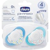Chicco Physio Silikon Emzik 4m+ 2'li - Mavi - 4 Ay