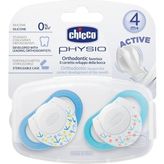 Chicco Physio Silikon Emzik 4m+ 2'li - Mavi - Orta