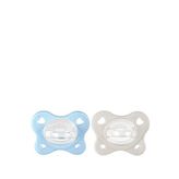 Chicco Physioforma Dual Soft Bej 2-6 Ay Silikon 2'li Emzik - Mavi