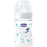 Chicco Wellbeing Silikon Cam Biberon 150 ml - Mavi