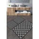 Chilai Home 3Lü Set Banyo Paspası Kaymaz Tabanlı Klozet Takımı