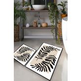 Chilai Home Castıng Leaf 2'li Set Banyo Halısı Banyo Paspası