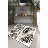 Chilai Home Casting Leaf Djt 3'lü Set Banyo Halısı