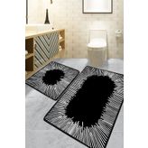 Chilai Home Somber Siyah 2'li Set Banyo Paspası