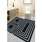 Chilai Home Wale Siyah 3'lü Set Banyo Paspası