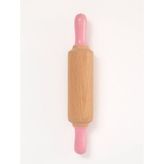 ChildGen Doğal Ahşap Merdane - Pastel Pembe