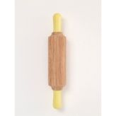 ChildGen Doğal Ahşap Merdane - Pastel Sarı