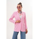 CHWAIN Keten Ceket - Pembe - XL