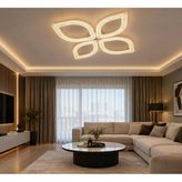 Çiçek 2+2'Li Ledli Gold Salon Mutfak Avize