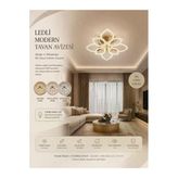 Çiçek 4+4'Lü Ledli Gold Avize
