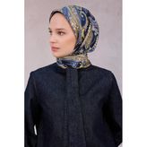 Çiçek Desen İpek Twill Eşarp 4210D01