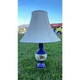 Çiçek Motifli Porselen Abajur 57 Cm