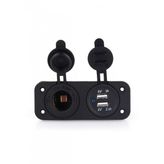 Cift Usb Arac Sarj Soketi Ve Cakmaklik