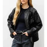 Çift Yönlü Oversize Kapitone Leopar Ceket Leopar - M - L